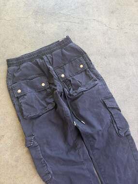 Zara x Rhuigi Black Cargo Jogger Pants with Snap Pockets and Cuffs